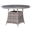 vidaXL 5 Piece Garden Dining Set Poly Rattan Anthracite & Grey