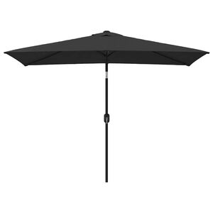 vidaXL Garden Parasol with Metal Pole 300x200 cm Black