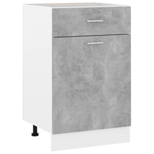 vidaXL Drawer Bottom Cabinet | Concrete Grey | Engineered Wood