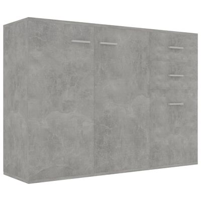 vidaXL Sideboard Concrete Grey 105x30x75 cm Engineered Wood