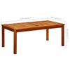 vidaXL Garden Coffee Table 110x60x45 cm Solid Acacia Wood