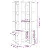 vidaXL Book Cabinet/Room Divider White 80x30x160 cm Engineered Wood