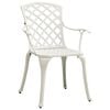 vidaXL 5 Piece Bistro Set Cast Aluminium White