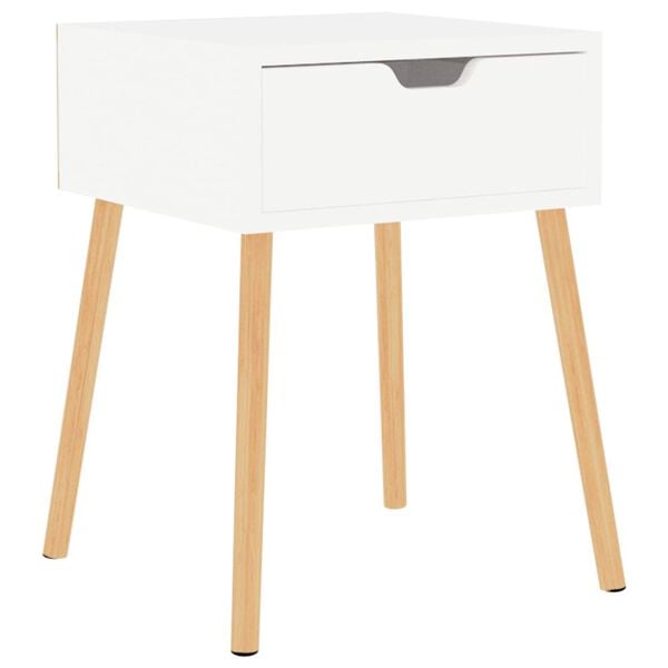 vidaXL Bedside Cabinet White 40x40x56 cm Engineered Wood