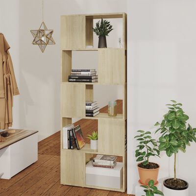 vidaXL Book Cabinet Room Divider Sonoma Oak 60x24x155 cm