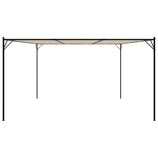 vidaXL Gazebo Beige 4x4 m 180 g/m² Fabric and Steel