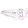 vidaXL Greenhouse with Steel Frame Green 60 m² 20x3x2 m