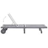 vidaXL Garden Sun Lounger with Cushion Grey Solid Acacia Wood