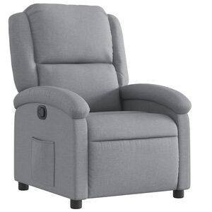 vidaXL Recliner Chair Light Grey Fabric
