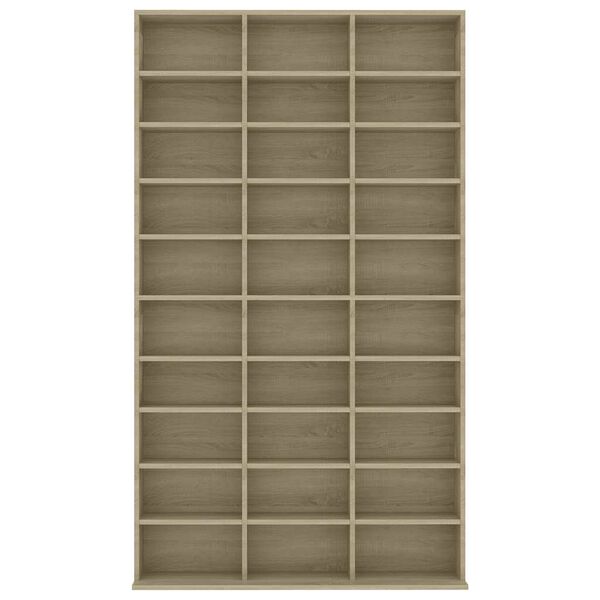 vidaXL CD Cabinet Sonoma Oak 102x23x177.5 cm Engineered Wood