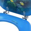vidaXL WC Toilet Seats with Lid 2 pcs MDF Deep Sea Design