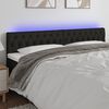 vidaXL LED Headboard Black 200 cm Fabric