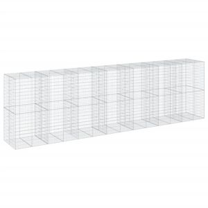 vidaXL Gabion Basket with Cover 700x100x200 cm Galvanised Iron