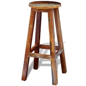 vidaXL Bar Stool | Multicolour | Reclaimed wood | Standard | Durable | Bar Stool