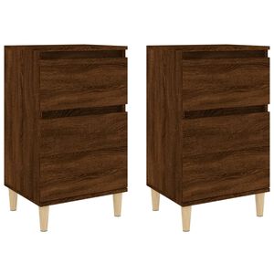 vidaXL Bedside Cabinets 2 pcs Brown Oak 40x35x70 cm