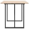 vidaXL Dining Table O-Frame 140x80x75 cm Solid Wood Pine and Steel