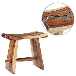 vidaXL Stool | Multicolour | Solid suar wood | Compact | Hardwood | Stool