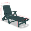 vidaXL Sun Lounger with Footrest Plastic Green