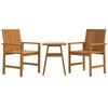 vidaXL 3 Piece Garden Lounge Set Solid Wood Acacia