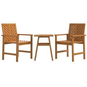 vidaXL 3 Piece Garden Lounge Set Solid Wood Acacia