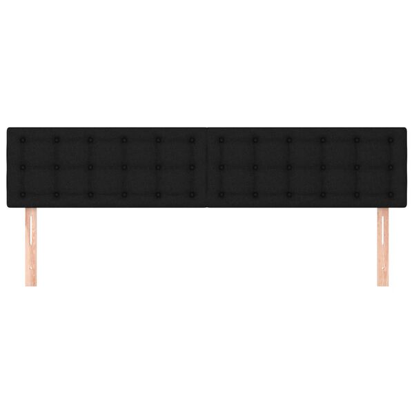 vidaXL Headboards Black 200x5x78/88 cm Fabric