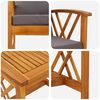 vidaXL Garden Sofa Set with Cushion 3 pcs Brown Solid acacia wood