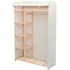 vidaXL Wardrobe Fabric and Pinewood 110x40x170 cm