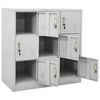 vidaXL Locker Cabinets 5 pcs Light Grey 90x45x92.5 cm Steel