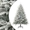 vidaXL Christmas Tree | Green with white flocked snow | PVC and PE | Large
