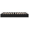 vidaXL Ottoman Storage Bed Frame without Mattress Black Queen Faux Leather