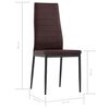 vidaXL Seven Piece Dining Set Brown