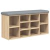 vidaXL Shoe Bench Sonoma Oak 102x32x50 cm Engineered Wood