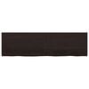 vidaXL Bathroom Countertop Dark Brown 180x50x(2-4) cm Treated Solid Wood