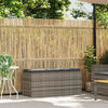 vidaXL Garden Bench with Cushion Grey 110x40x44 cm Poly Rattan