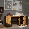 vidaXL Desk Smoked Oak 140x50x75 cm Engineered Wood