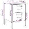 vidaXL Bedside Cabinets 2 pcs Black 36x39x50.5 cm Steel