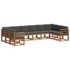 vidaXL Outdoor Sofa Set 10 pcs Natural and Anthracite