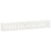 vidaXL Garden Raised Bed with Fence Design White 200x30x30 cm Solid Wood Pine