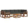 vidaXL Outdoor Sofa Set 8 pcs Natural and Anthracite