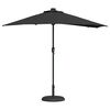 vidaXL Garden Parasol Black 294 x 150 x 223 cm Polyester and Steel