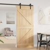 vidaXL Door NARVIK Natural 90 x 210 cm Solid Pine Wood
