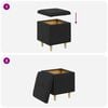 vidaXL Storage Ottoman with Cushion Black 40 x 40 x 45 cm Faux leather