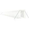 vidaXL Greenhouse with Steel Frame White 44 m&sup2; 22x2x2 m