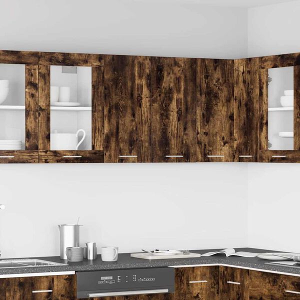 vidaXL Hanging Cabinet Lyon Smoked Oak 60x31x60 cm Engineered Wood