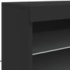 vidaXL Sideboard with LED Lights Black 142.5x37x67 cm