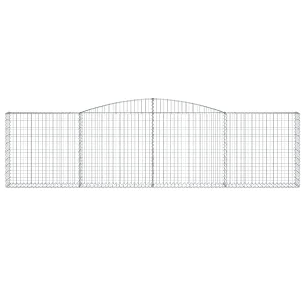 vidaXL Arched Gabion Baskets 3 pcs 400x30x100/120 cm Galvanised Iron