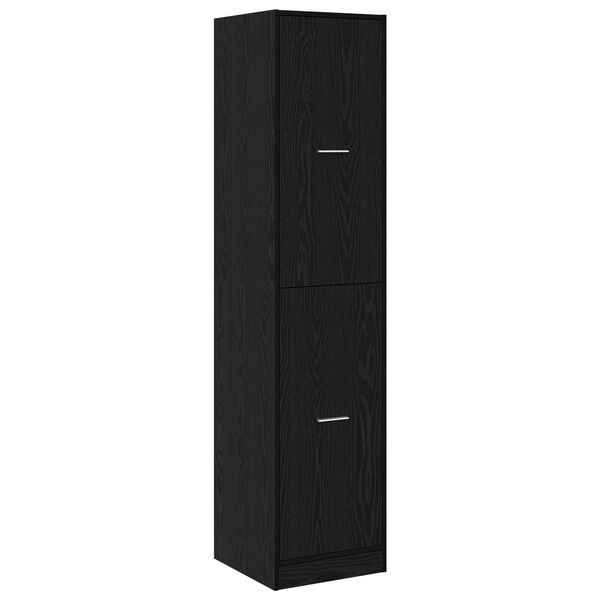 vidaXL Apothecary Cabinet Black oak 40 x 41 x 174.5 cm Engineered wood