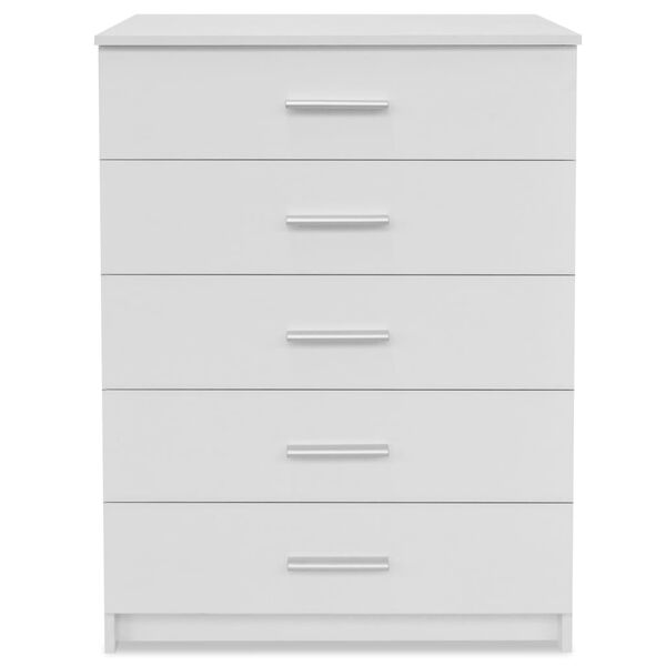 vidaXL Storage Cabinet Engineered Wood 71x35x106 cm White