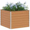 vidaXL Garden Raised Bed 100x100x77 cm Galvanized Steel Silver