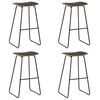 vidaXL Bar Stools 4 pcs Black Faux Leather